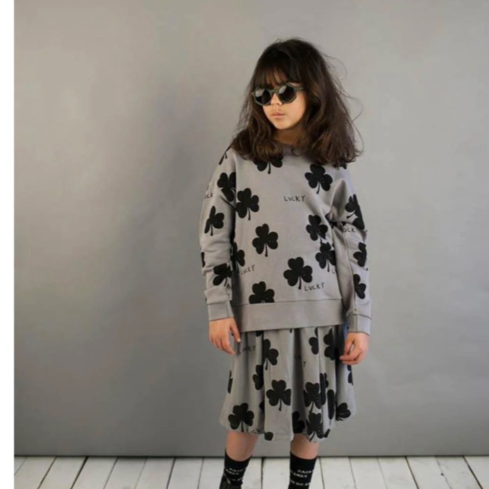 Beau Loves boutique Brand Gray and Black Kids Skirt